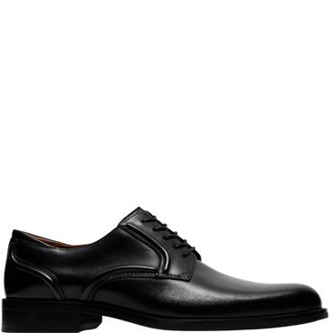 CLARKS  MENS  SHOE - BLACK LEATHER